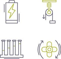 Batterie und Pully Symbol vektor