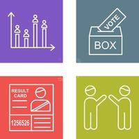 Giing Abstimmung und Kandidat und Graph Symbol vektor
