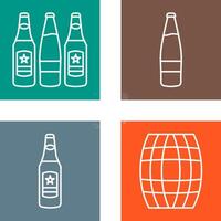 Bier Flaschen und Alkohol Symbol vektor