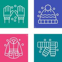 Winter Handschuhe und Winter Hut Symbol vektor