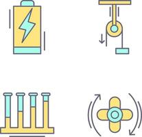 Batterie und Pully Symbol vektor