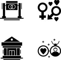 Hochzeit und Geschlechter Symbol vektor