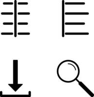 Center ausrichten und links ausrichten Symbol vektor