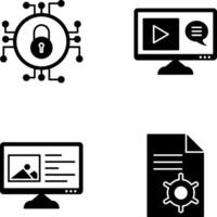 Daten Sicherheit und Inhalt Produktion Symbol vektor