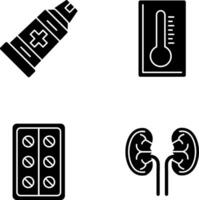 Einfügen und Thermometer Symbol vektor