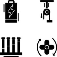 Batterie und Pully Symbol vektor