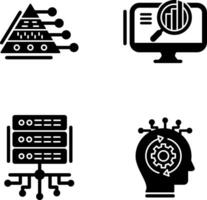 Pyramide Graph und Suche Symbol vektor