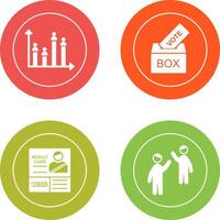 Giing Abstimmung und Kandidat und Graph Symbol vektor