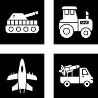 Panzer und Traktor Symbol vektor