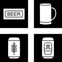 Bier Zeichen und Bier Becher Symbol vektor