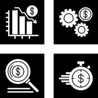 Diagramm Nieder und die Einstellungen Symbol vektor