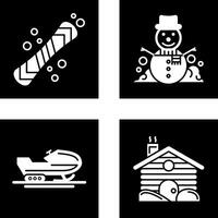 Snowboard und Schneemann Symbol vektor