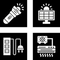 Taschenlampe und Solar- Symbol vektor