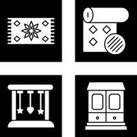 Teppich und Hintergrund Symbol vektor