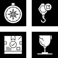 Kompass und Haken Symbol vektor