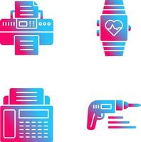 Smartwatch und Drucker Symbol vektor