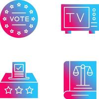 rösta och TV ikon vektor