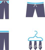 Hose und kurze Hose Symbol vektor