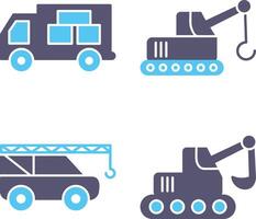 Logistik Auto und Heber Symbol vektor