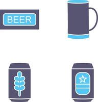 Bier Zeichen und Bier Becher Symbol vektor