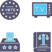 rösta och TV ikon vektor
