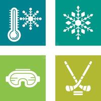 Schnee Flocke und kalt Symbol vektor