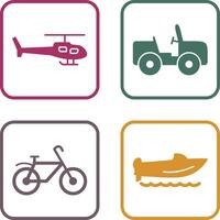 Hubschrauber und Safari Symbol vektor