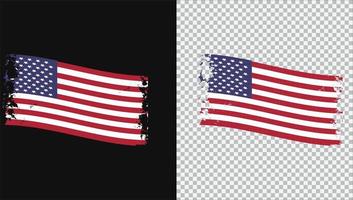 USA Land wellenförmige Flagge Grunge Pinsel vektor
