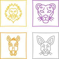 Löwe und Gepard Symbol vektor