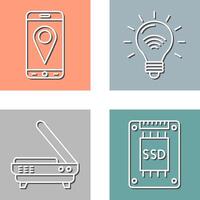 Geographisches Positionierungs System und Clever Energie Symbol vektor