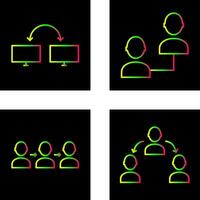 ansluten system och ansluten profiler ikon vektor