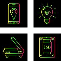 Geographisches Positionierungs System und Clever Energie Symbol vektor