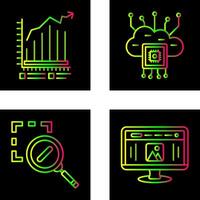 Bar Diagramm und Wolke Computing Symbol vektor