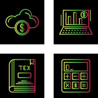 Wolke Computing und Bar Diagramm Symbol vektor