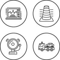 Poller und ekg Monitor Symbol vektor