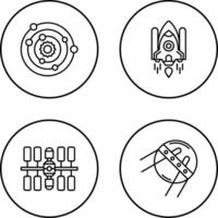 Solar- Systeme und Raum Shuttle Symbol vektor