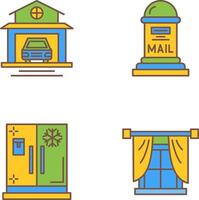 Garage und Mail Box Symbol vektor