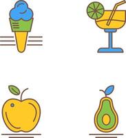 Eis Sahne und Cocktail Symbol vektor