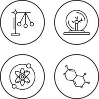 pendel och plasma boll ikon vektor