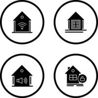 Clever Zuhause und Fenster Symbol vektor