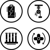 Batterie und Pully Symbol vektor