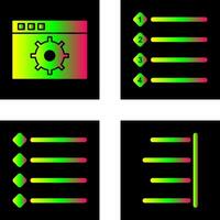 die Einstellungen und nummeriert Listen Symbol vektor