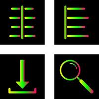 Center ausrichten und links ausrichten Symbol vektor