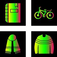 Tagebuch und Fahrrad Symbol vektor