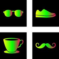 Sonnenbrille und Schuh Symbol vektor
