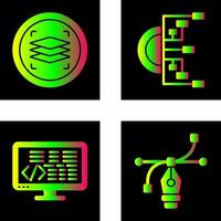 Schichten und Flussdiagramm Symbol vektor