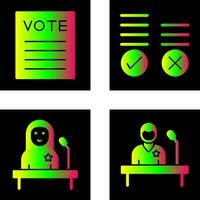 Wählen Ergebnis und Abstimmung Symbol vektor