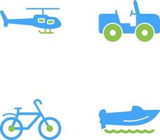 Hubschrauber und Safari Symbol vektor