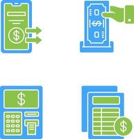 Anzahlung und Transfer Symbol vektor