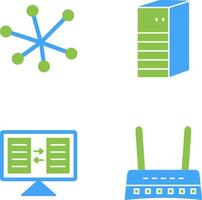 internet och server nätverk ikon vektor